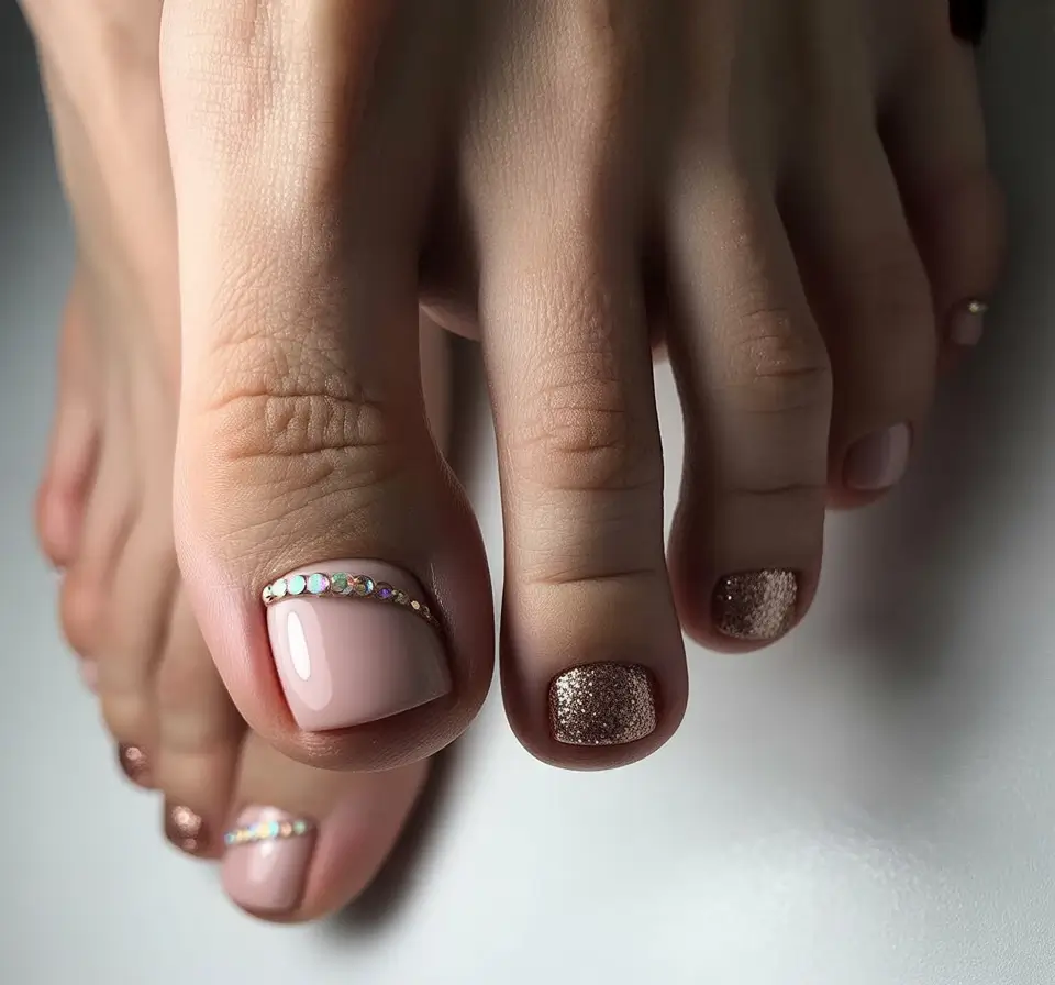 winter-nails-toe-ideas-2025-2026-champagne-glow