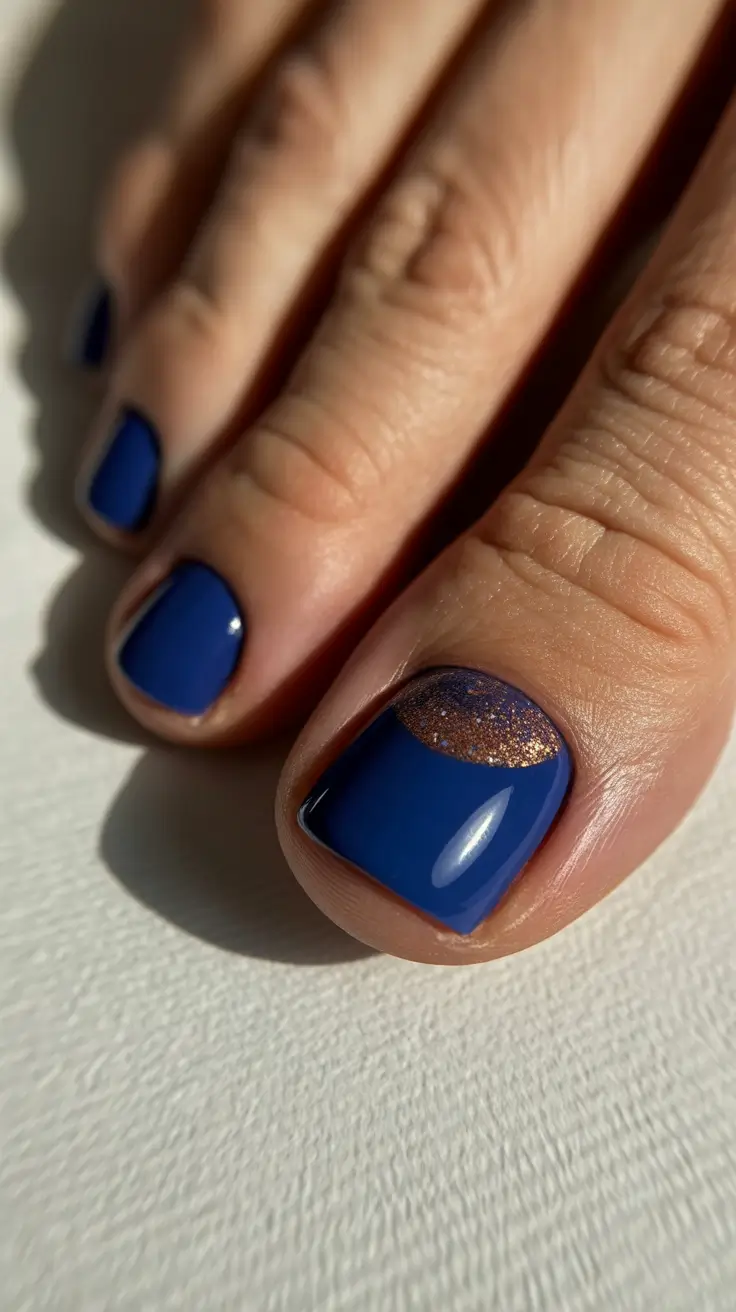 Winter Nails Toe 2025-2026 Midnight Sapphire Glow