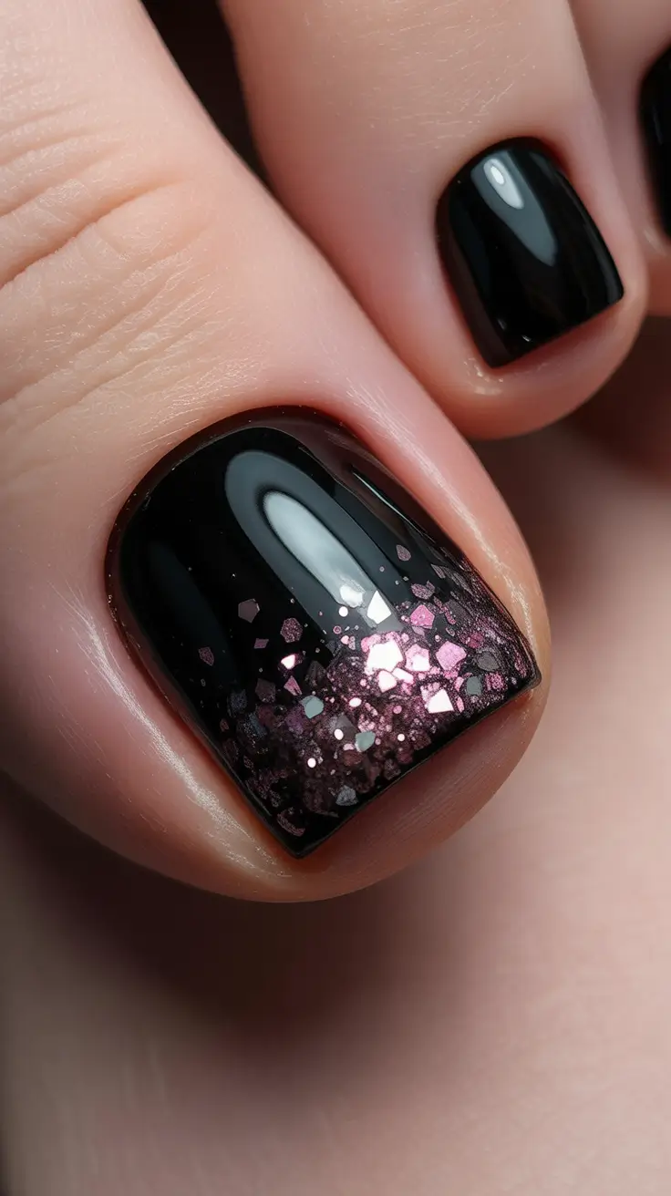 Winter Nails Toe 2025-2026 Black Cherry Spark