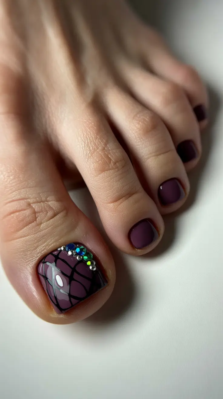 winter-nails-toe-ideas-2025-2026-velvet-plum-with-crystal-web