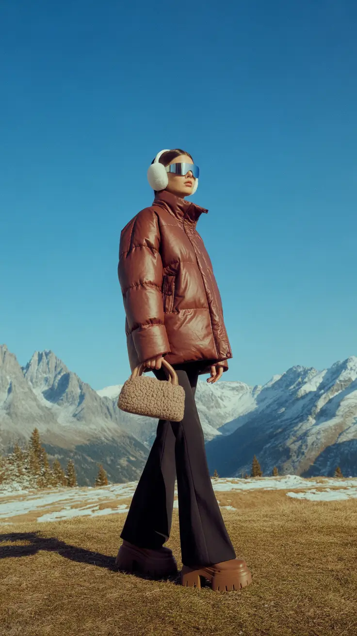 winter outfit inspo 2025-2026 Mountain Luxe Puff