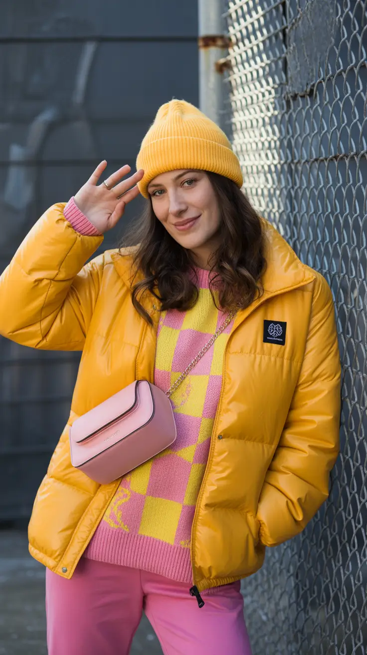 winter outfit inspo 2025-2026 Color Pop Energy