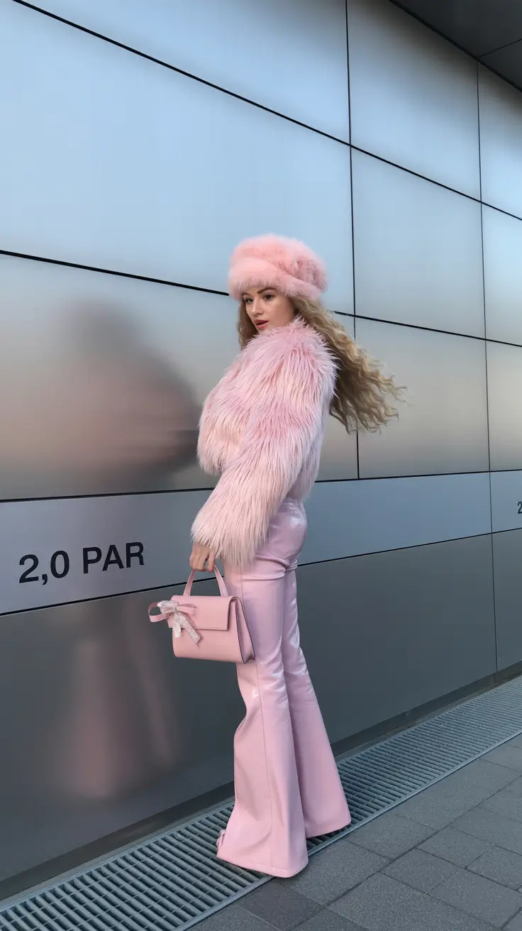 winter outfit inspo 2025-2026 Bubblegum Luxe
