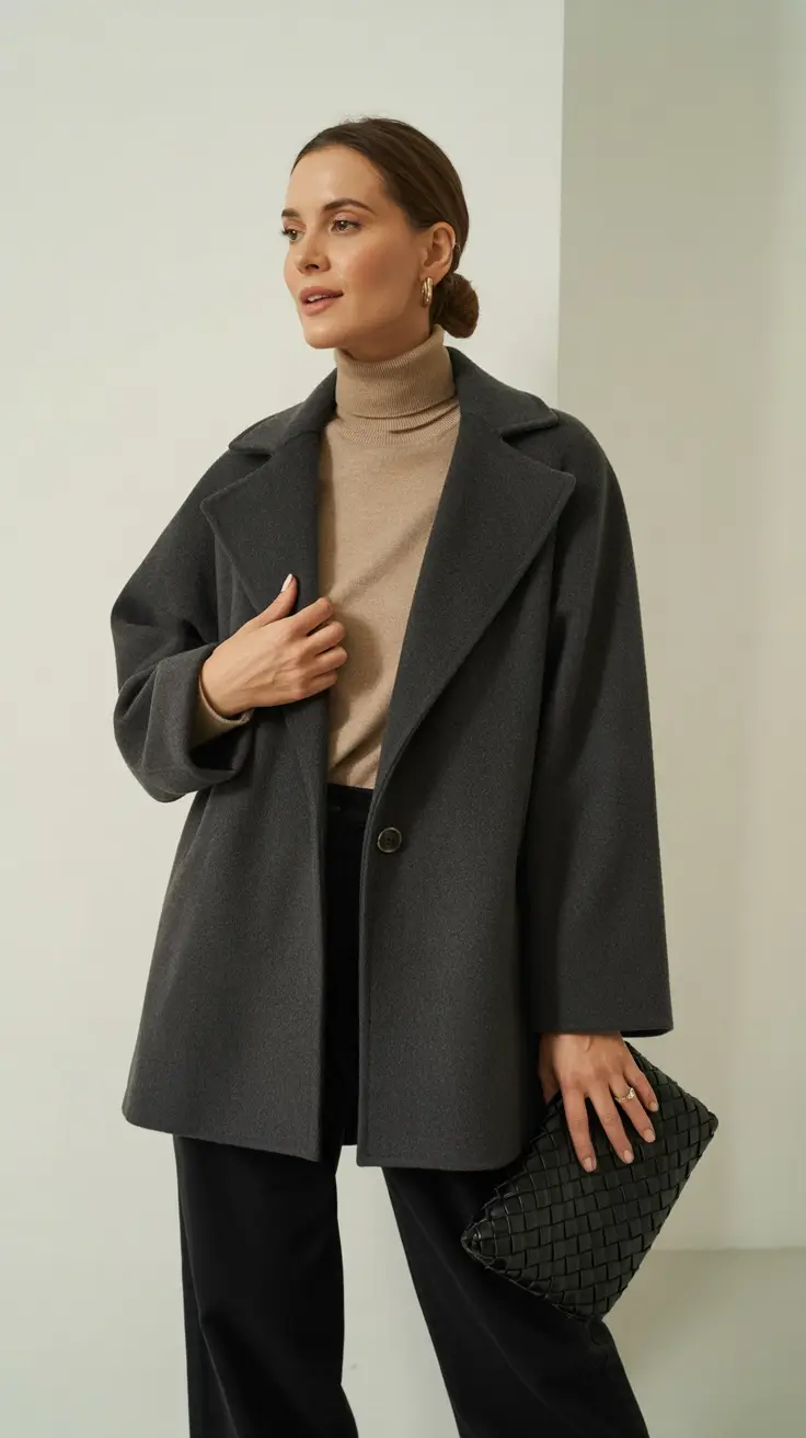 winter outfits over 40 2025-2026 Modern Monochrome