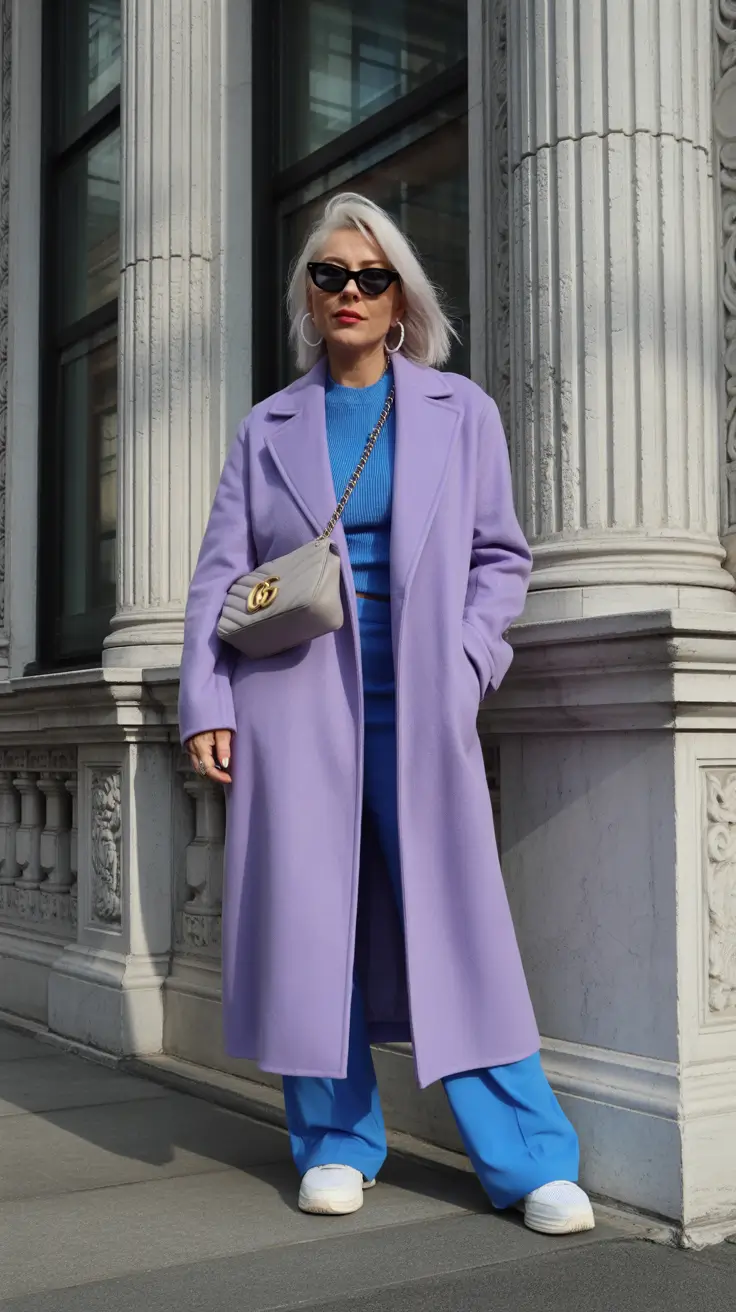 winter outfits over 40 2025-2026 Color-Block Confidence