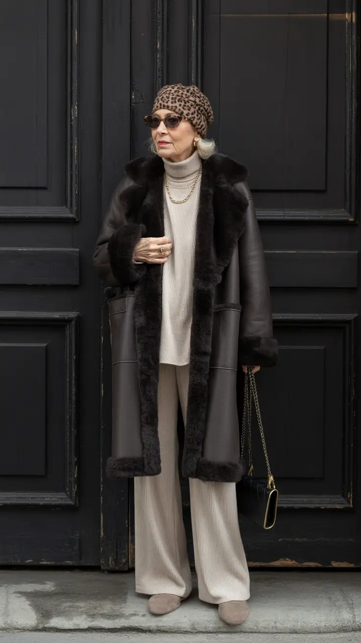 winter outfits over 60 2025-2026 Vintage Glamour in Neutrals