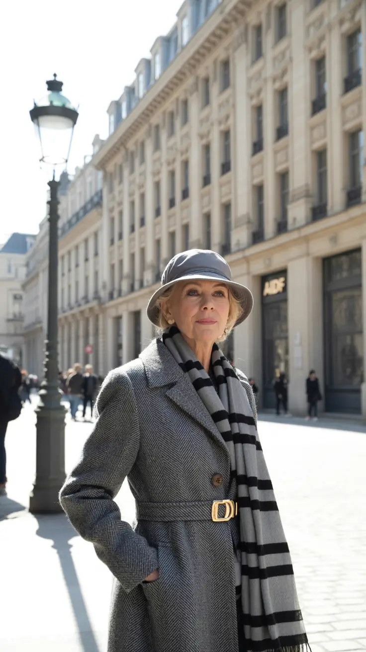 winter outfits over 60 2025-2026 City Walks in Timeless Gray