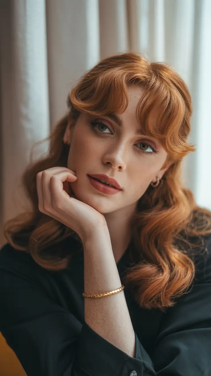 auburn hair color 2026 Soft Auburn Elegance