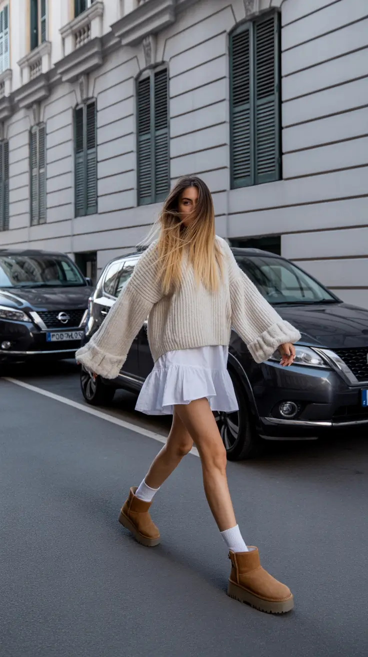 ugg outfits 2026 Winter Light & Playful Layers