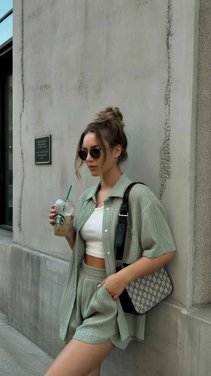 vacation outfits 2026 Effortless Cool in Sage Green