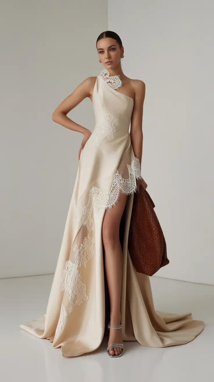 wedding guest outfits 2026 Golden Lace Whisper