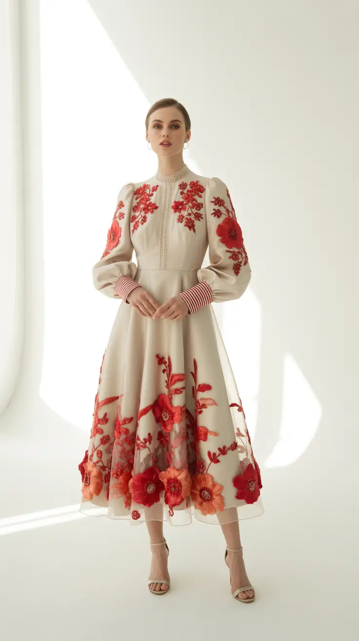 birthday outfits 2026 Romantic Embroidered Elegance