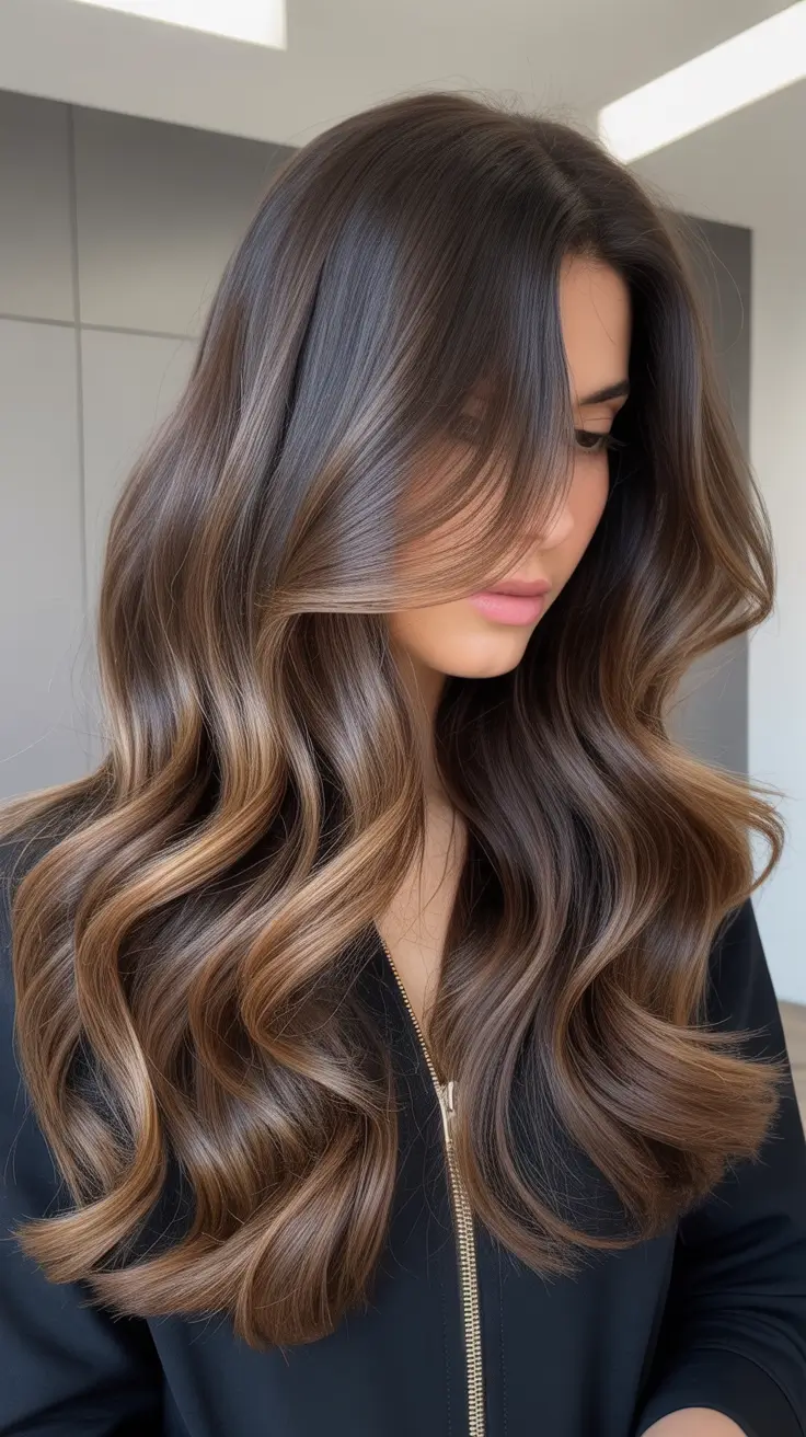 brown hair colors 2026 Soft Caramel Waves