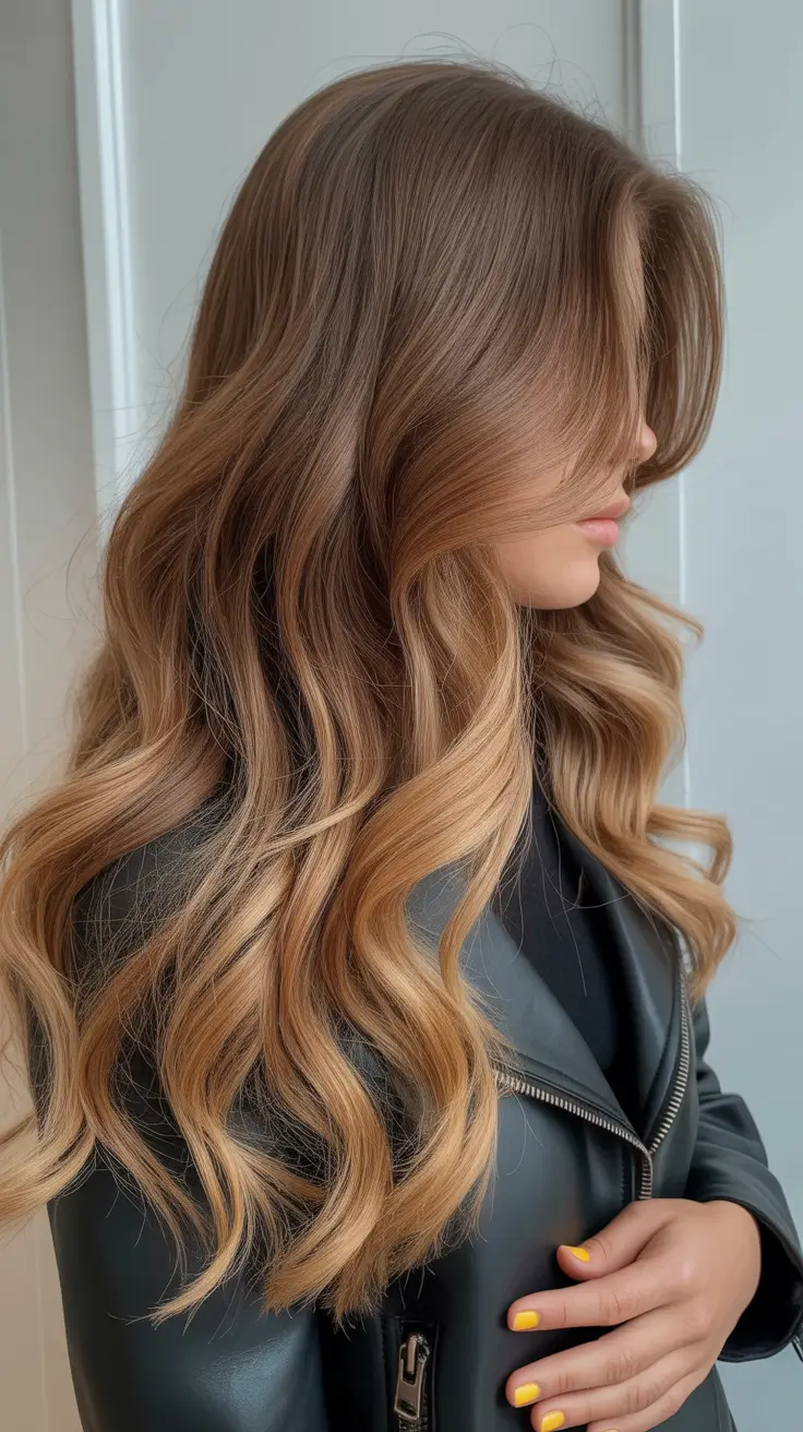 brown hair colors 2026 Golden Mocha Glow