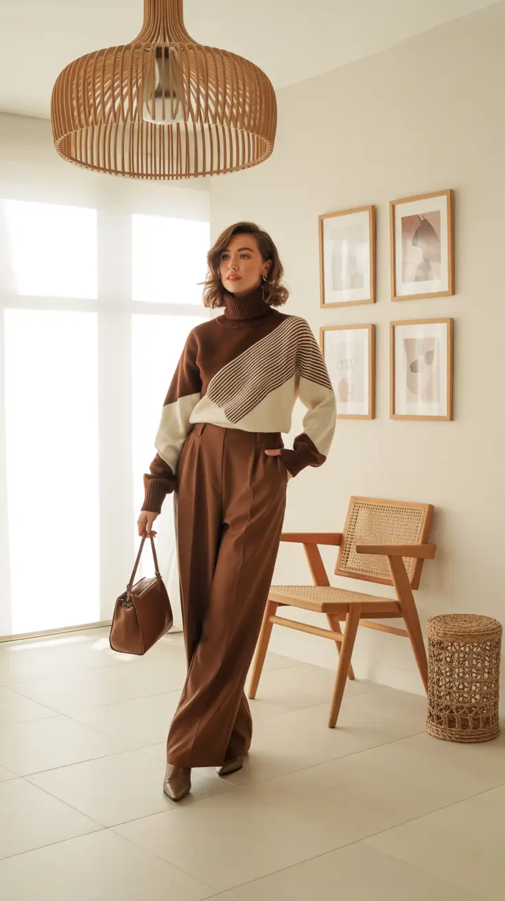 Capsule Wardrobe Outfits 2026 Warm Tones and Cozy Geometry