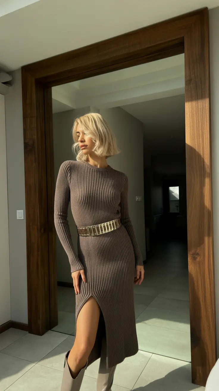 brunch outfits 2026 Ribbed Refined