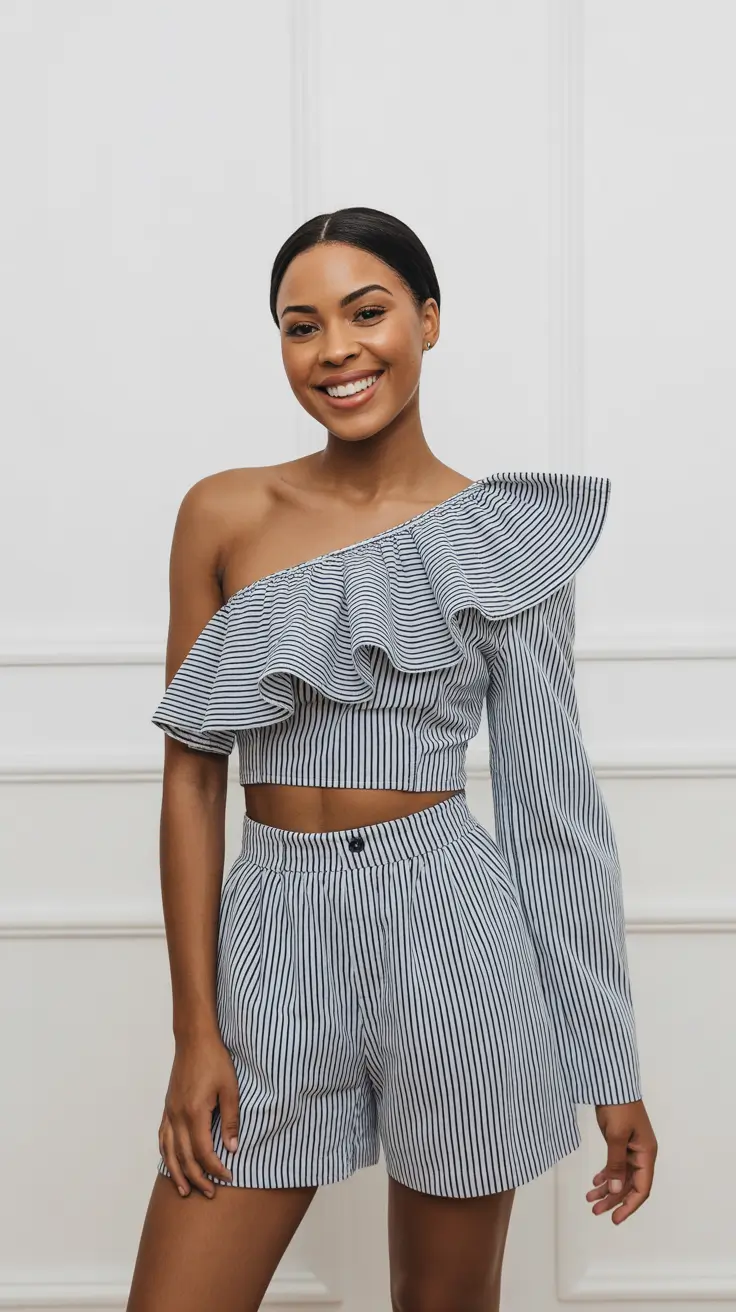 brunch outfits 2026 Striped Symmetry