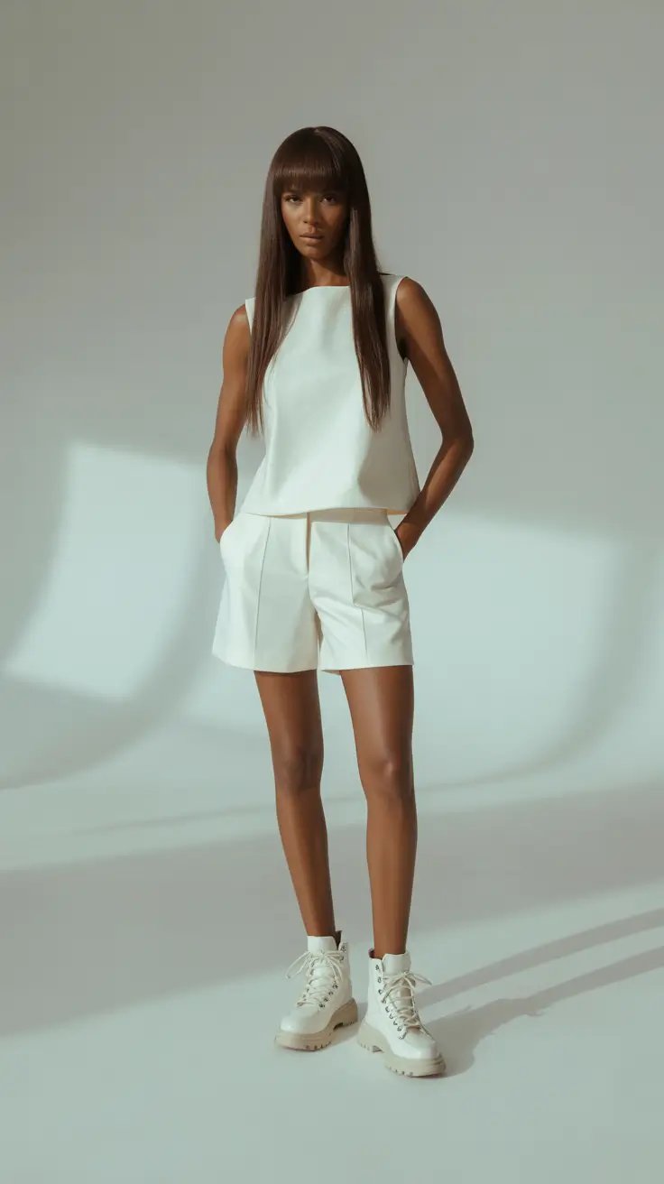casual-outfits-for-women-2026 Minimalist White Statement