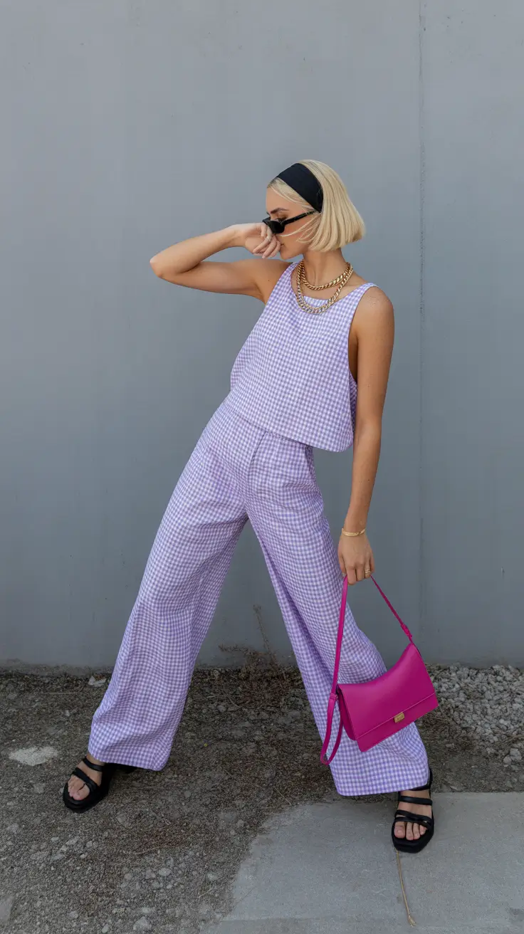 travel outfits 2026 - Summer-Ready Vibes: Purple and Playful for Hot Days