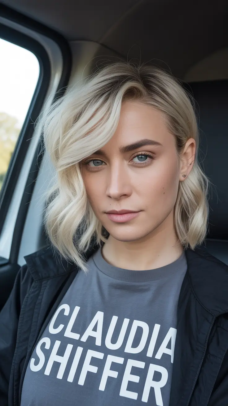 bob haircut 2026 Wavy Blonde Flow