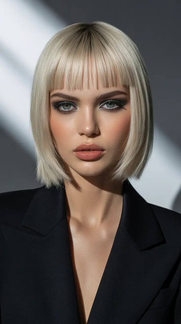 bob haircut 2026 Micro Blonde Precision