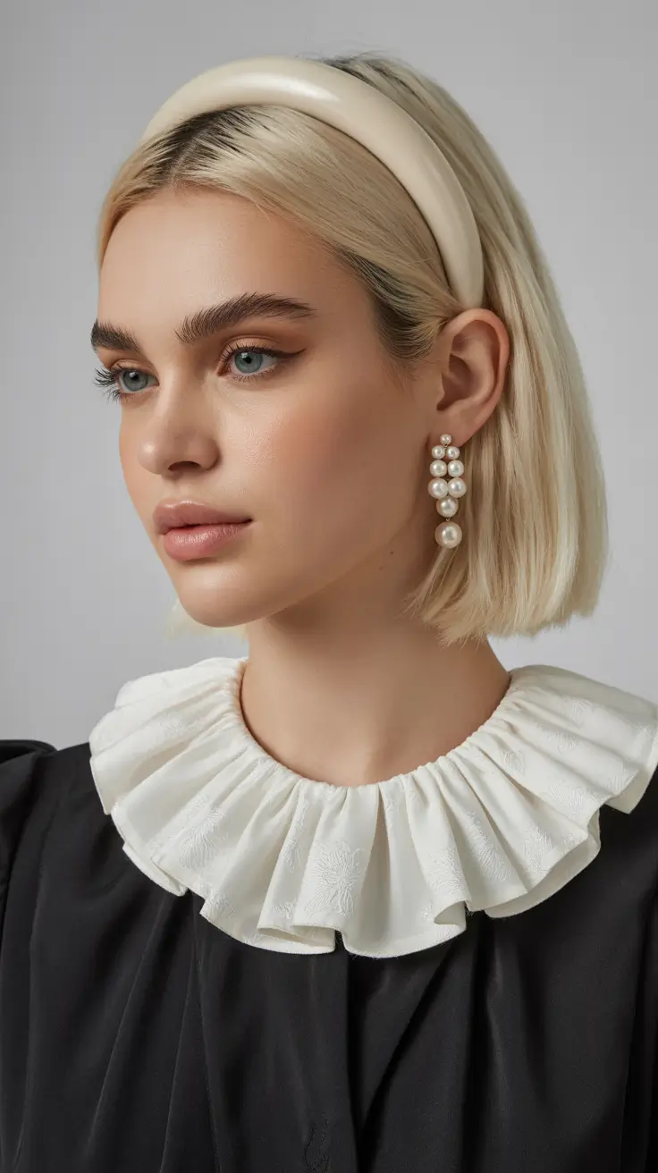 chic-short-hairstyles-for-women-2026-bob-headband-pearls