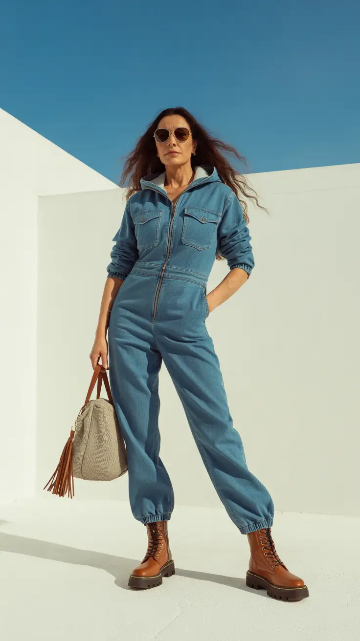 Timeless Elegance Classic Denim Jumpsuit Outfits for Women Over 50 2026