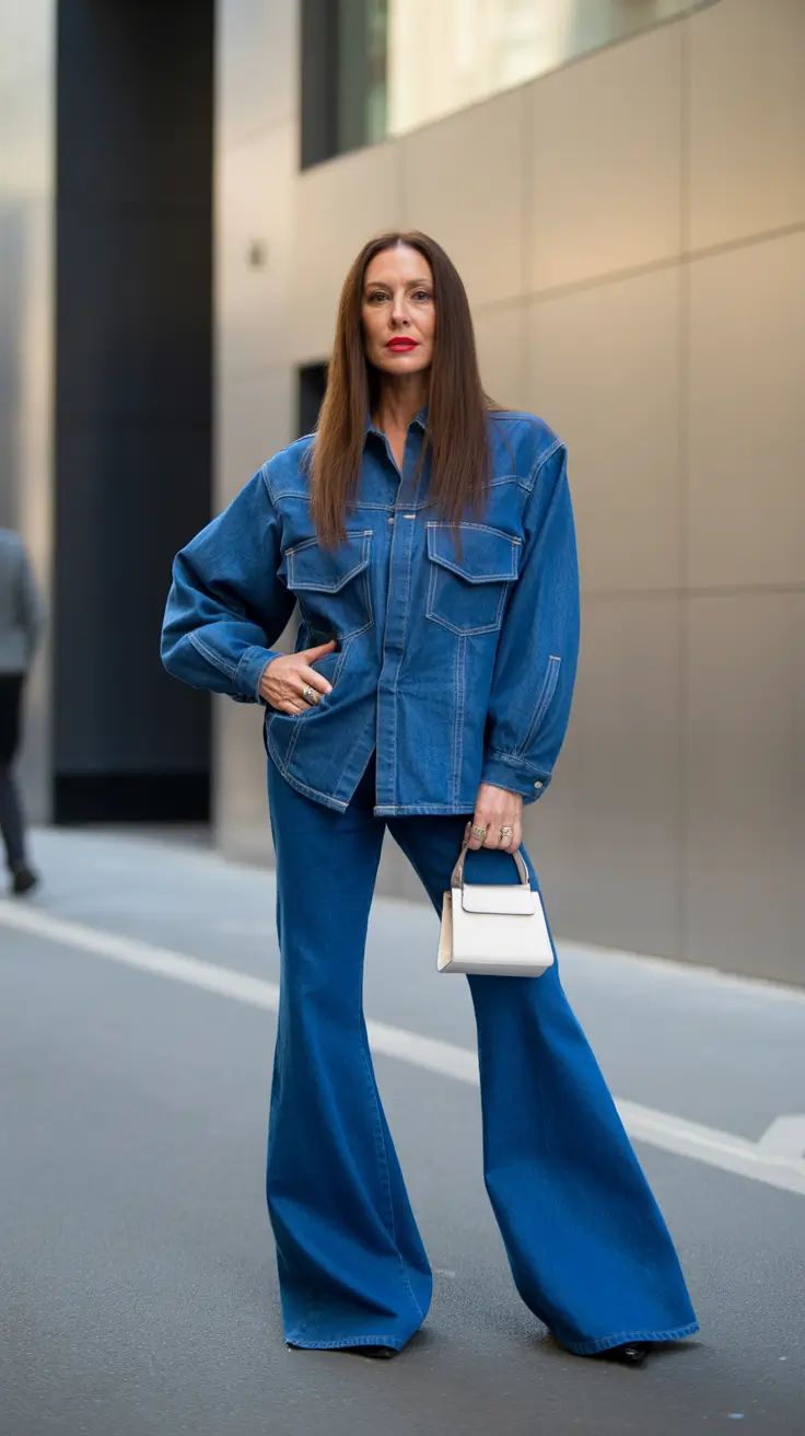Chic Denim Uniform Effortless Street Style Outfits for Women Over 50 2026