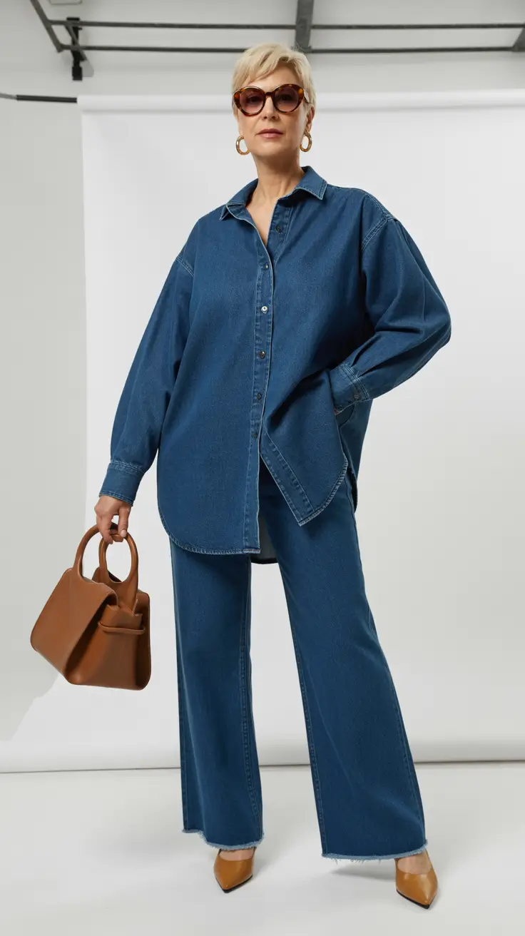 Tailored Denim Elegance Smart Casual Outfits for Women Over 50 2026