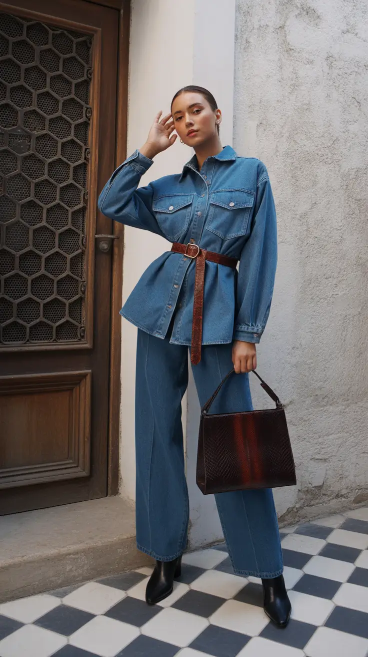 every day outfits 2026 Denim Ease with a Belted Touch