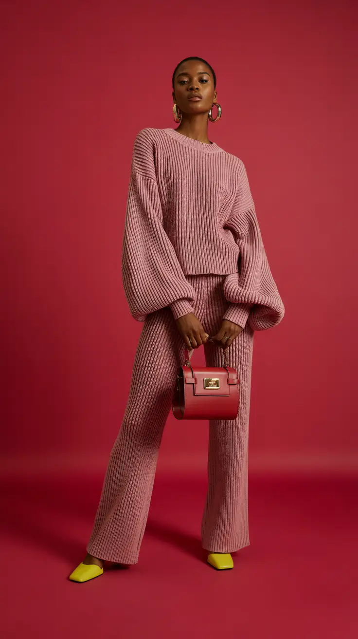 every day outfits 2026 Rosy Knit Energy