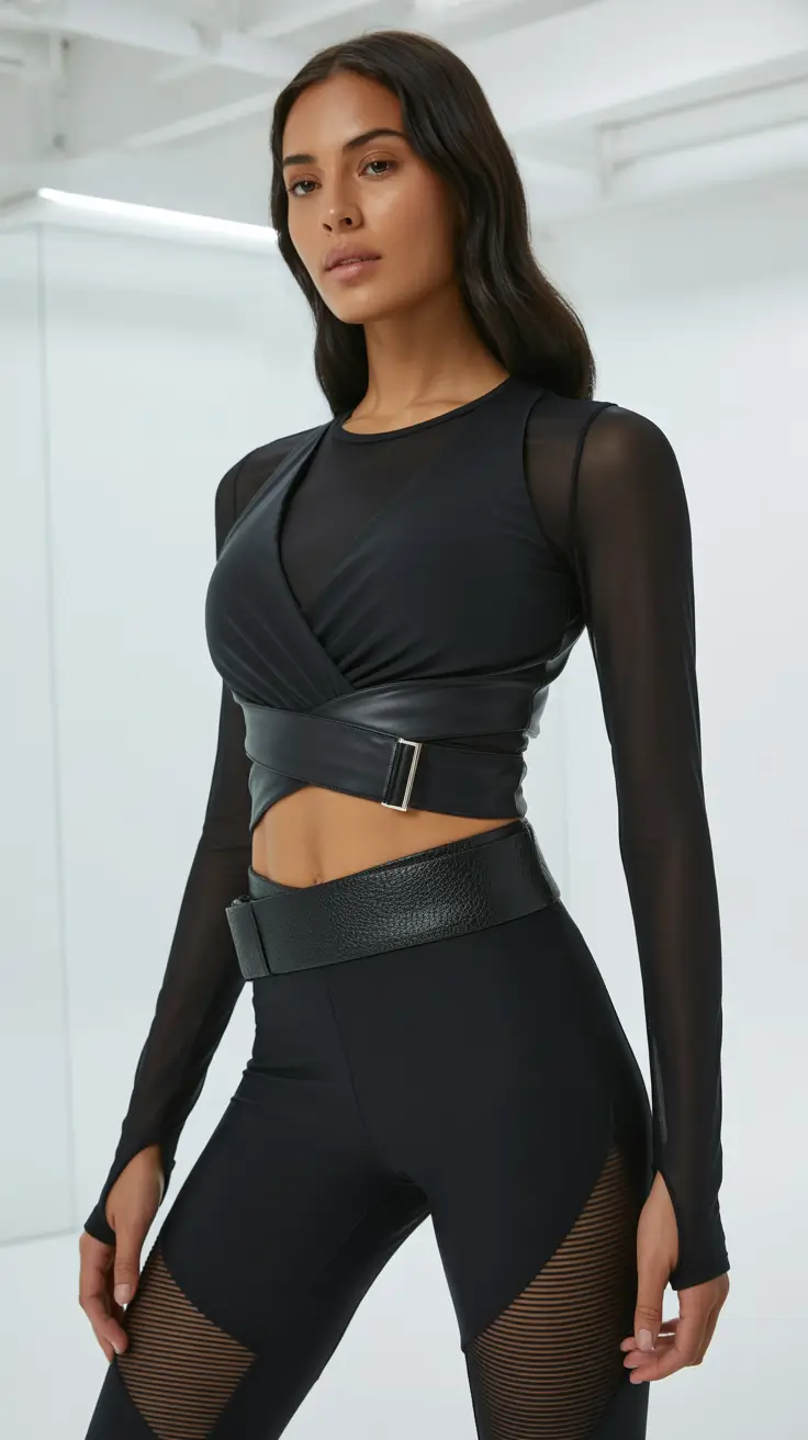 gym outfits 2026 Dark Mode Energy