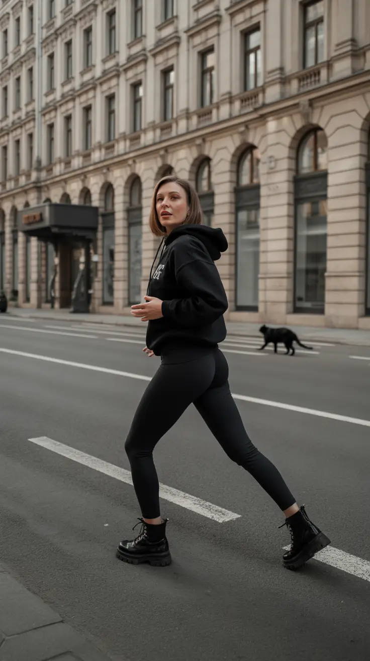 legging outfits 2026 Urban Ease in All-Black