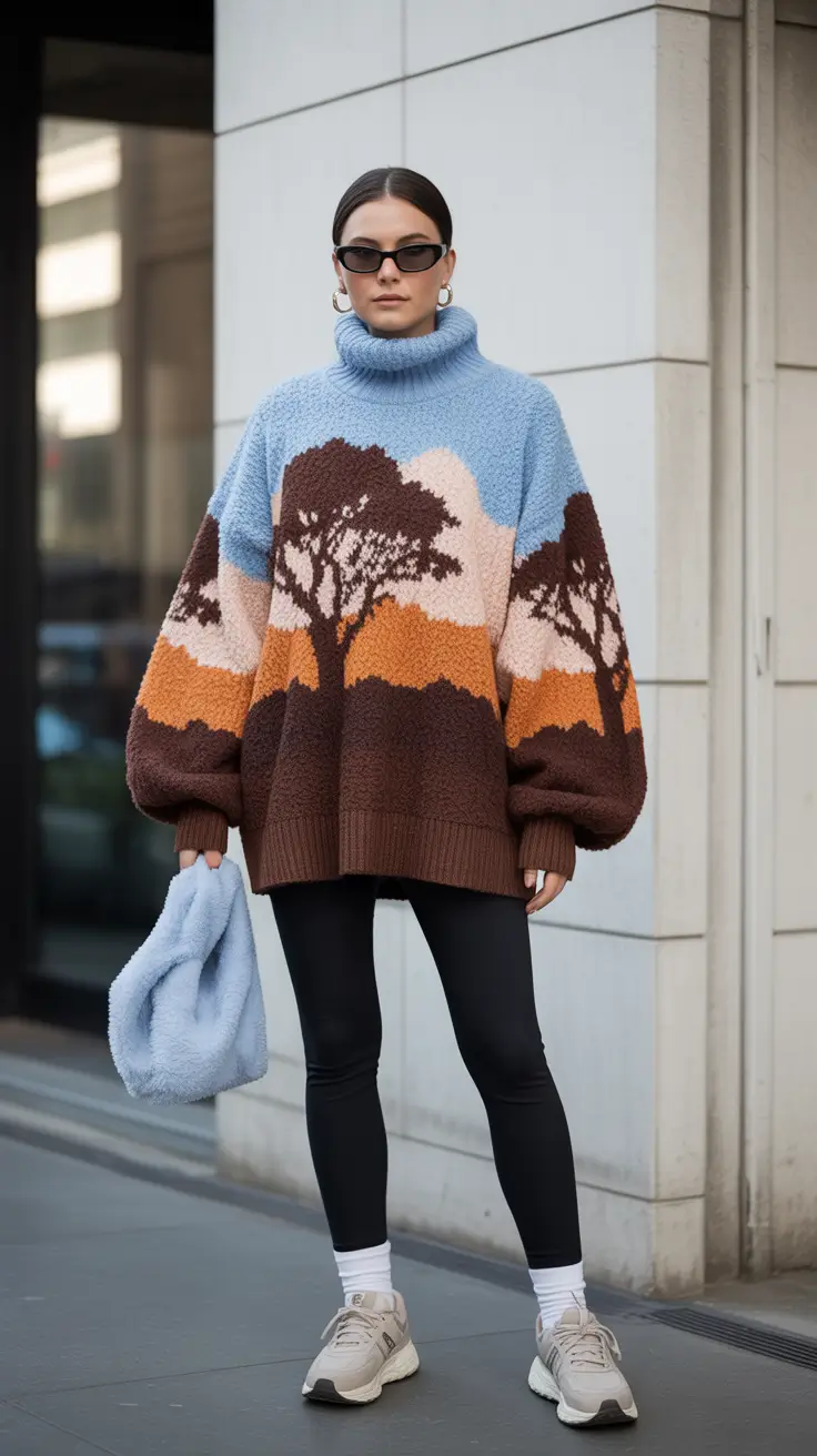 legging outfits 2026 Cozy Afternoon Layers