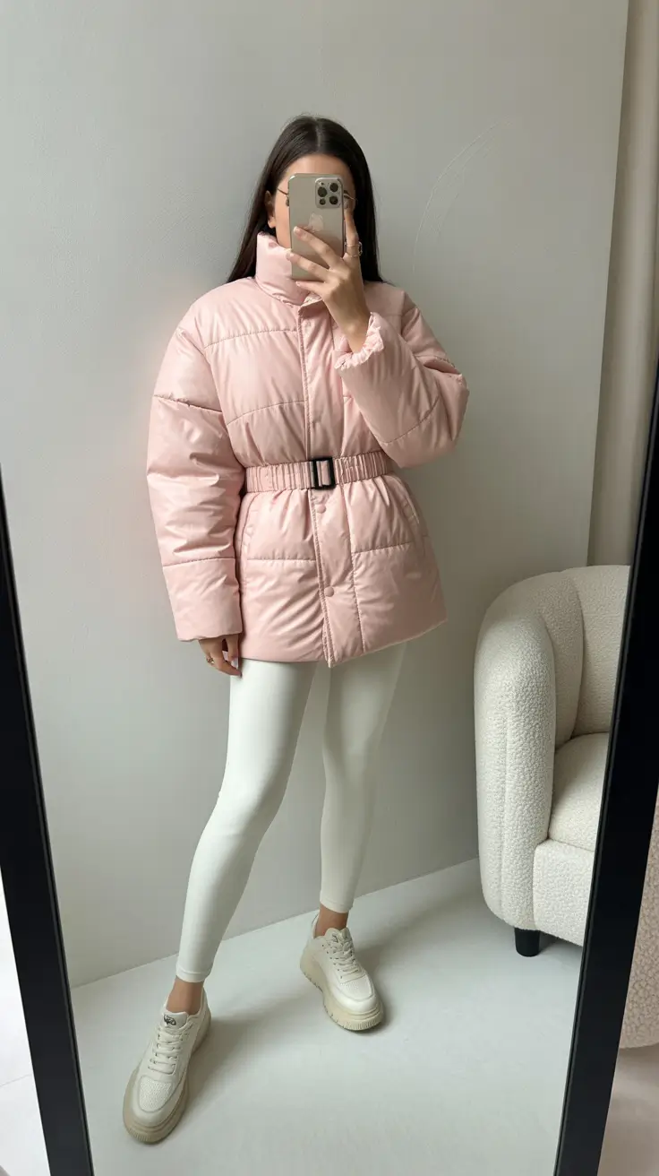 legging outfits 2026 Soft Elegance in Winter White