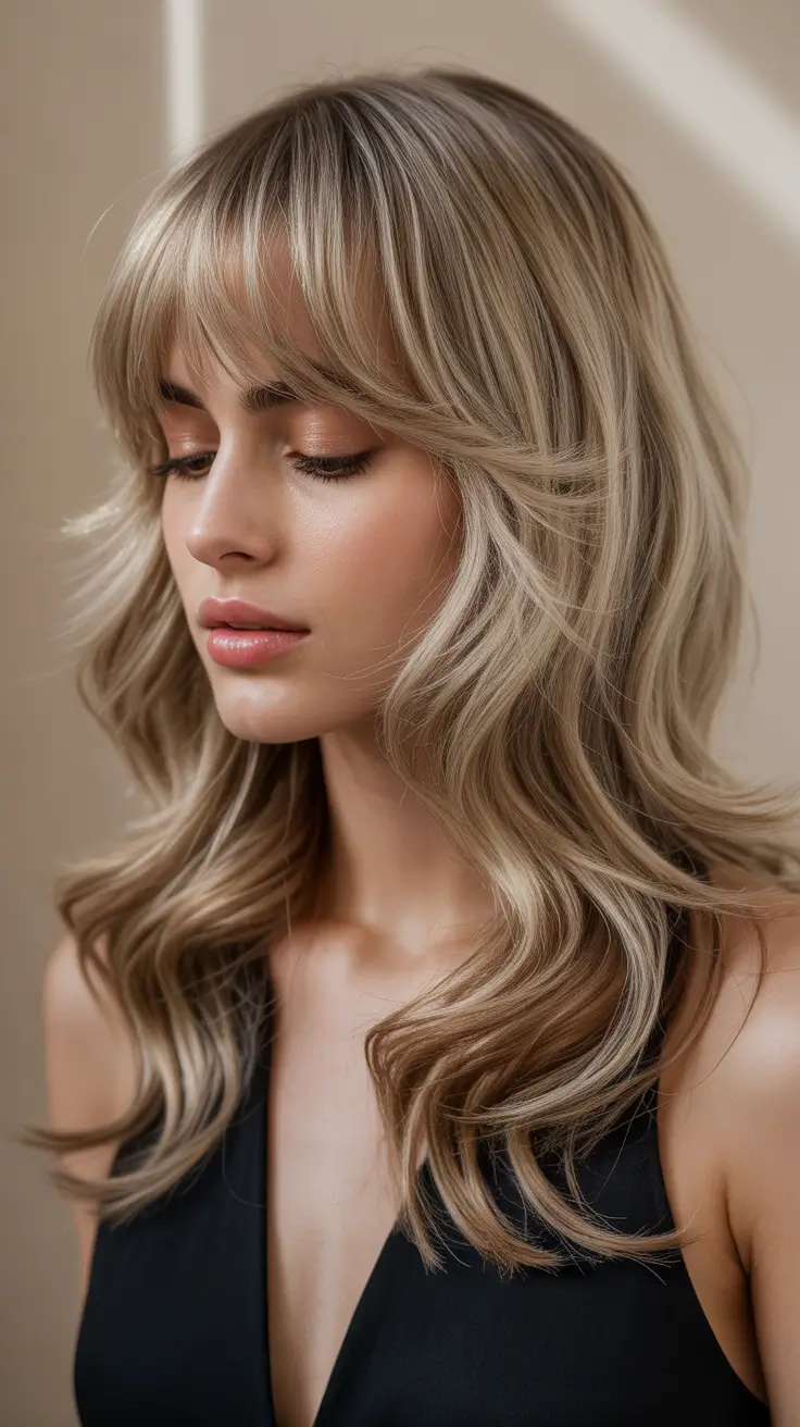 wolf haircut 2026 Ash Blonde Layers with Elegant Flow