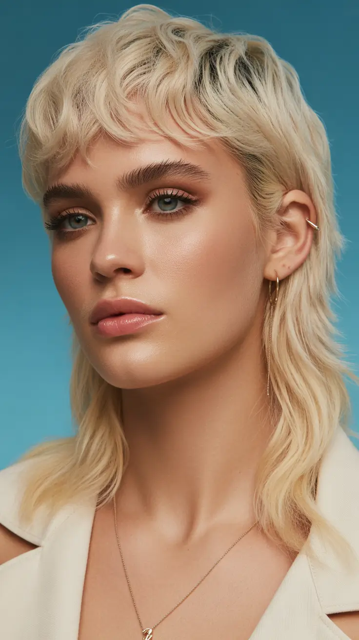 wolf haircut 2026 Blonde Textured Mullet Revival