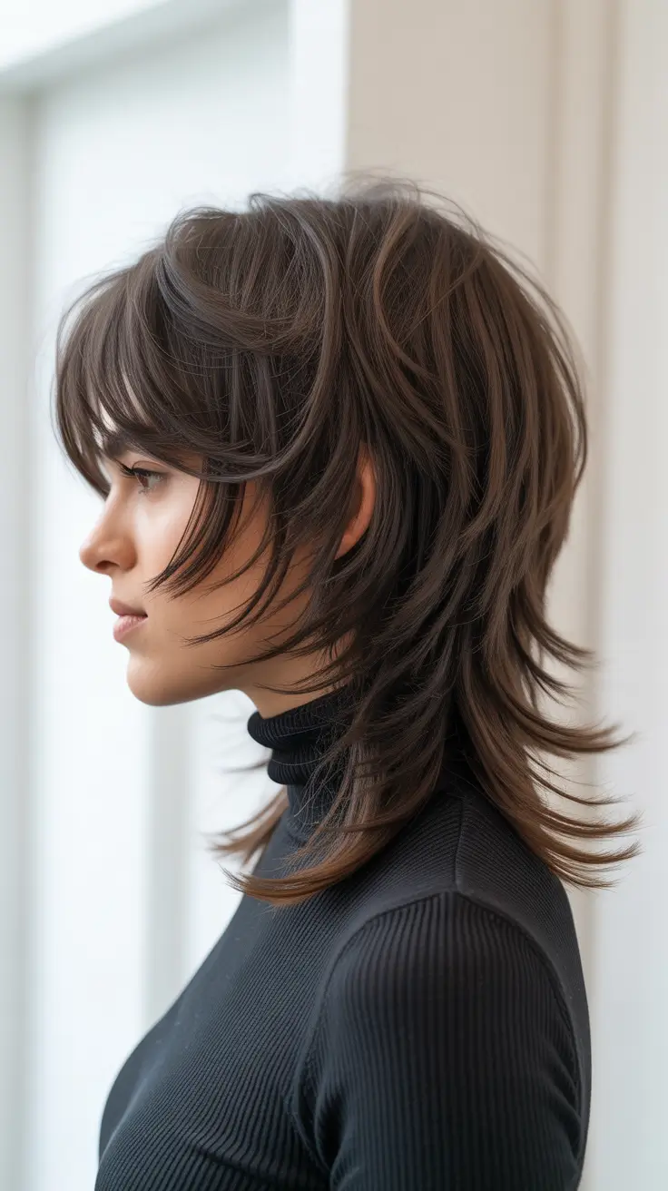 wolf haircut 2026 Modern Chocolate Layer Flow