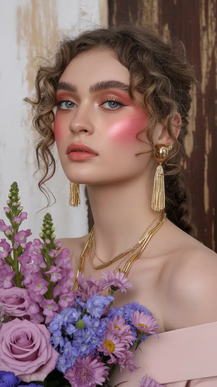 curly hairstyle 2026 Golden Bloom Curls