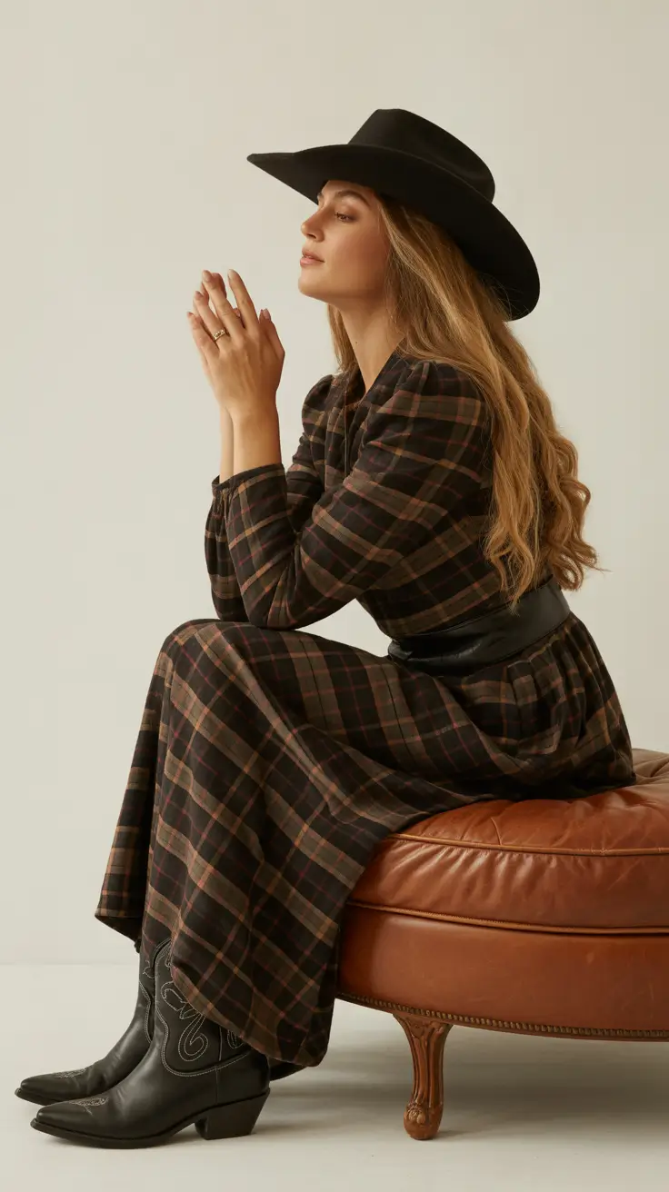 rodeo outfits 2026 Checked Grace Western Plaid Reimagined