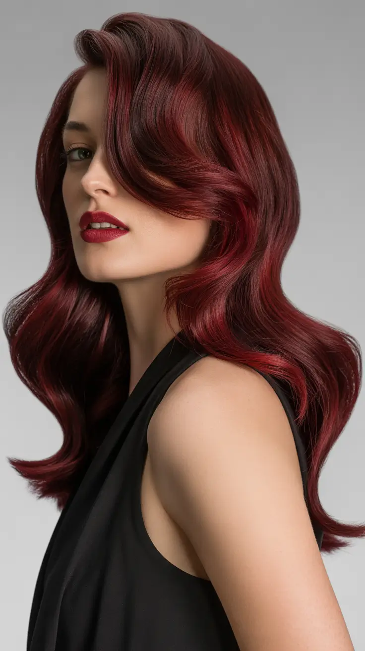 cherry red hair color 2026 Deep Cherry Waves for a Bold Spring Refresh