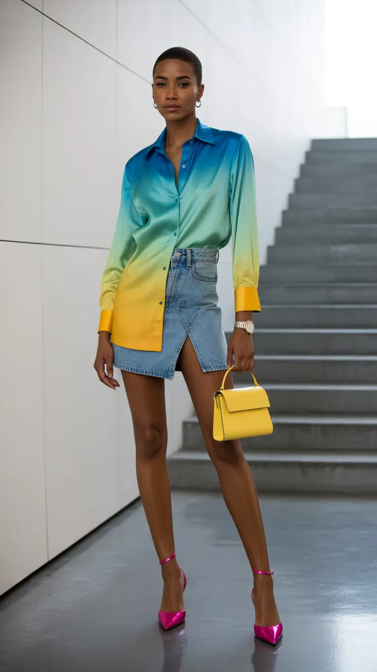 going out outfits 2026 Sunset Gradient Glam