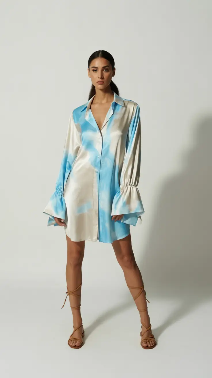 going out outfits 2026 Skyline Satin Minimalism