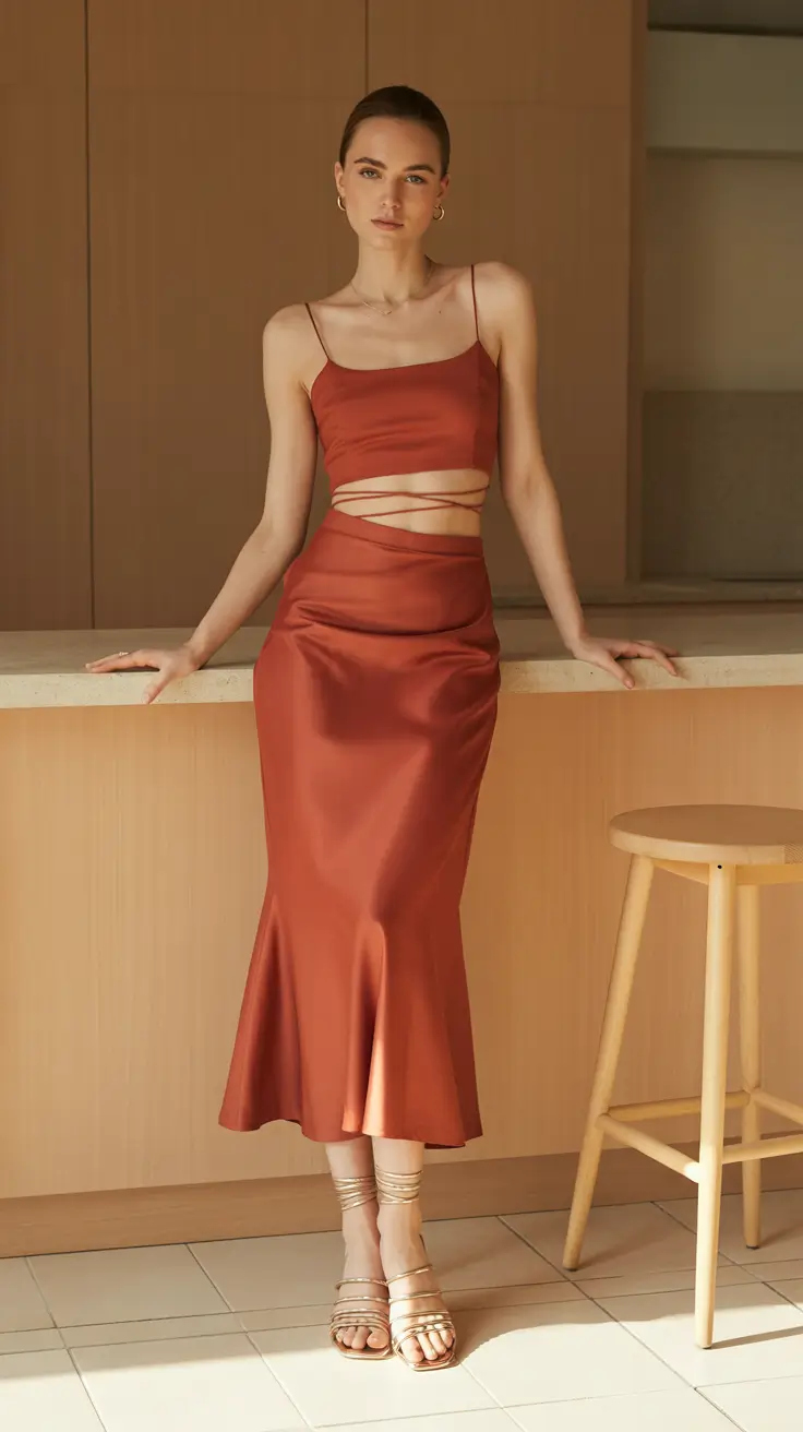 Elegant skirt outfits 2026 Terracotta Charm