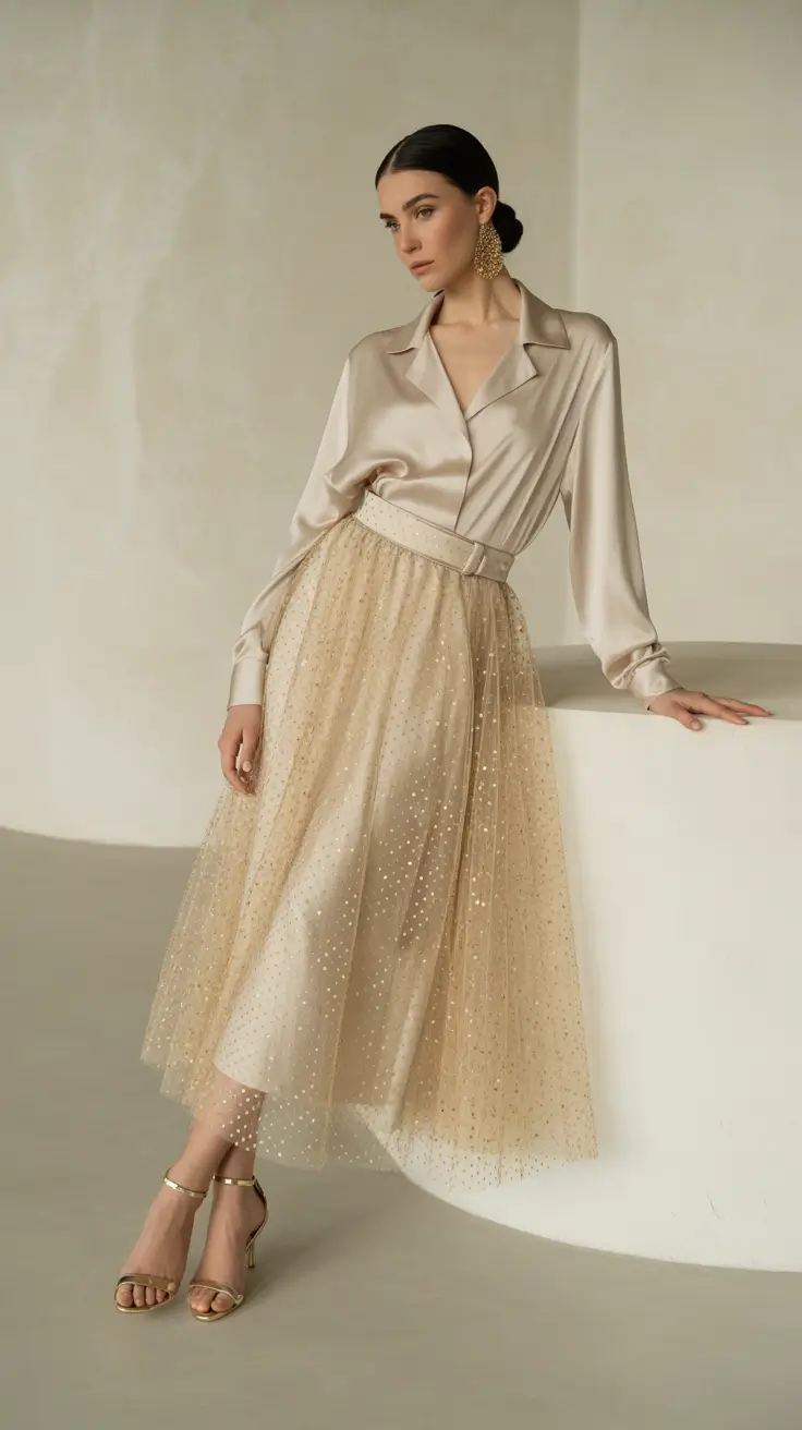 Elegant skirt outfits 2026 Golden Whisper