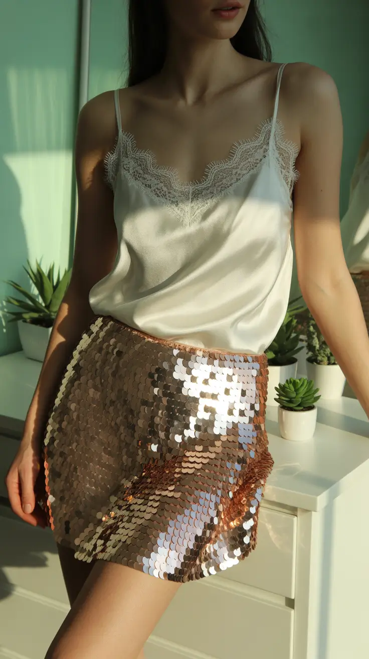 Elegant skirt outfits 2026 Champagne Spark