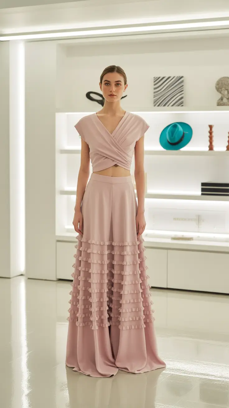 Elegant skirt outfits 2026 Dusty Rose Grace