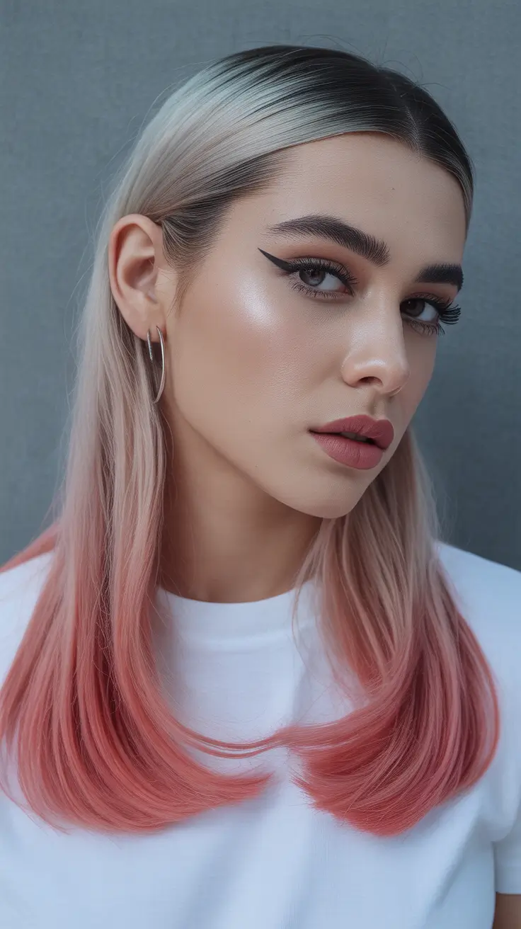 hair color 2026 Soft Coral Dip