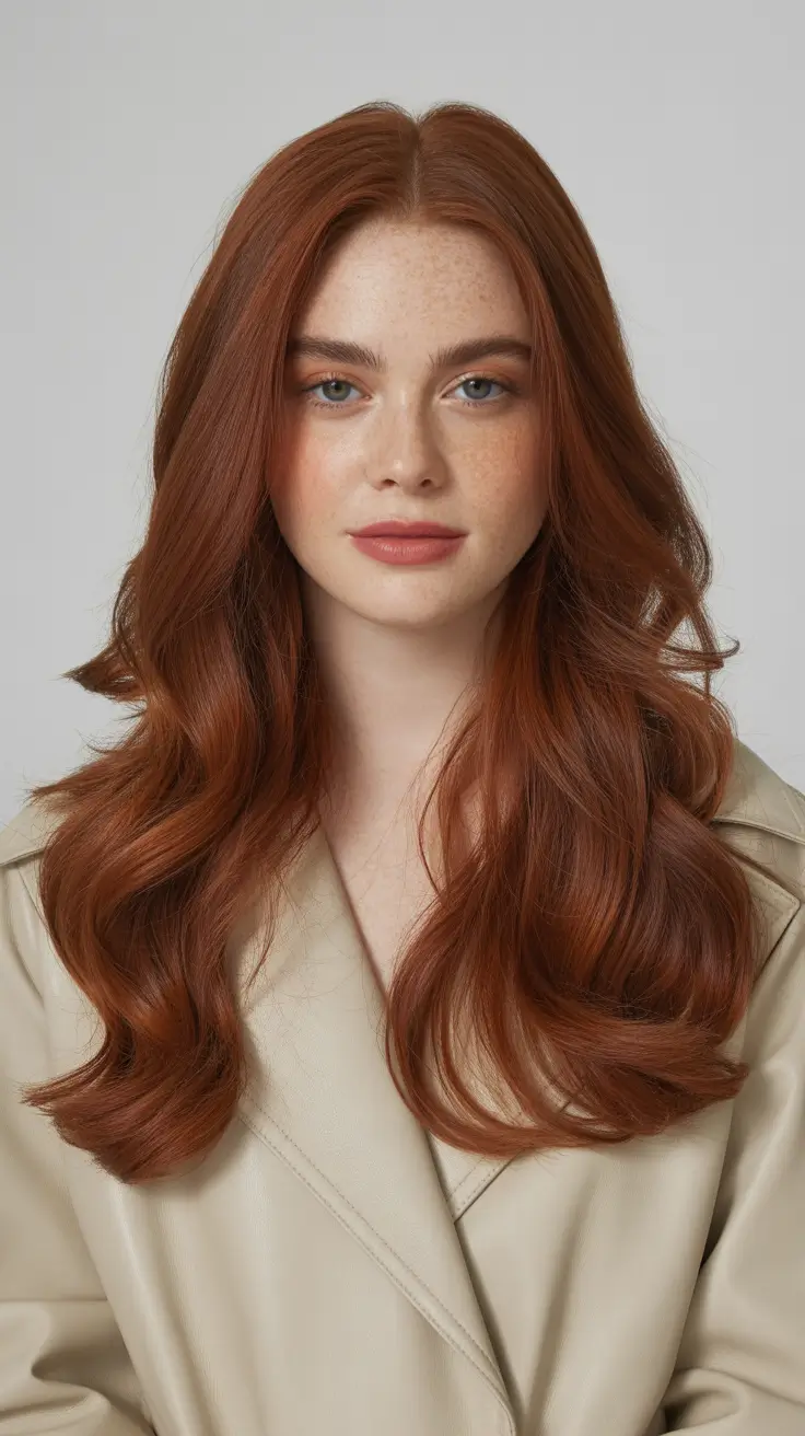 hair color 2026 Soft Auburn Glow