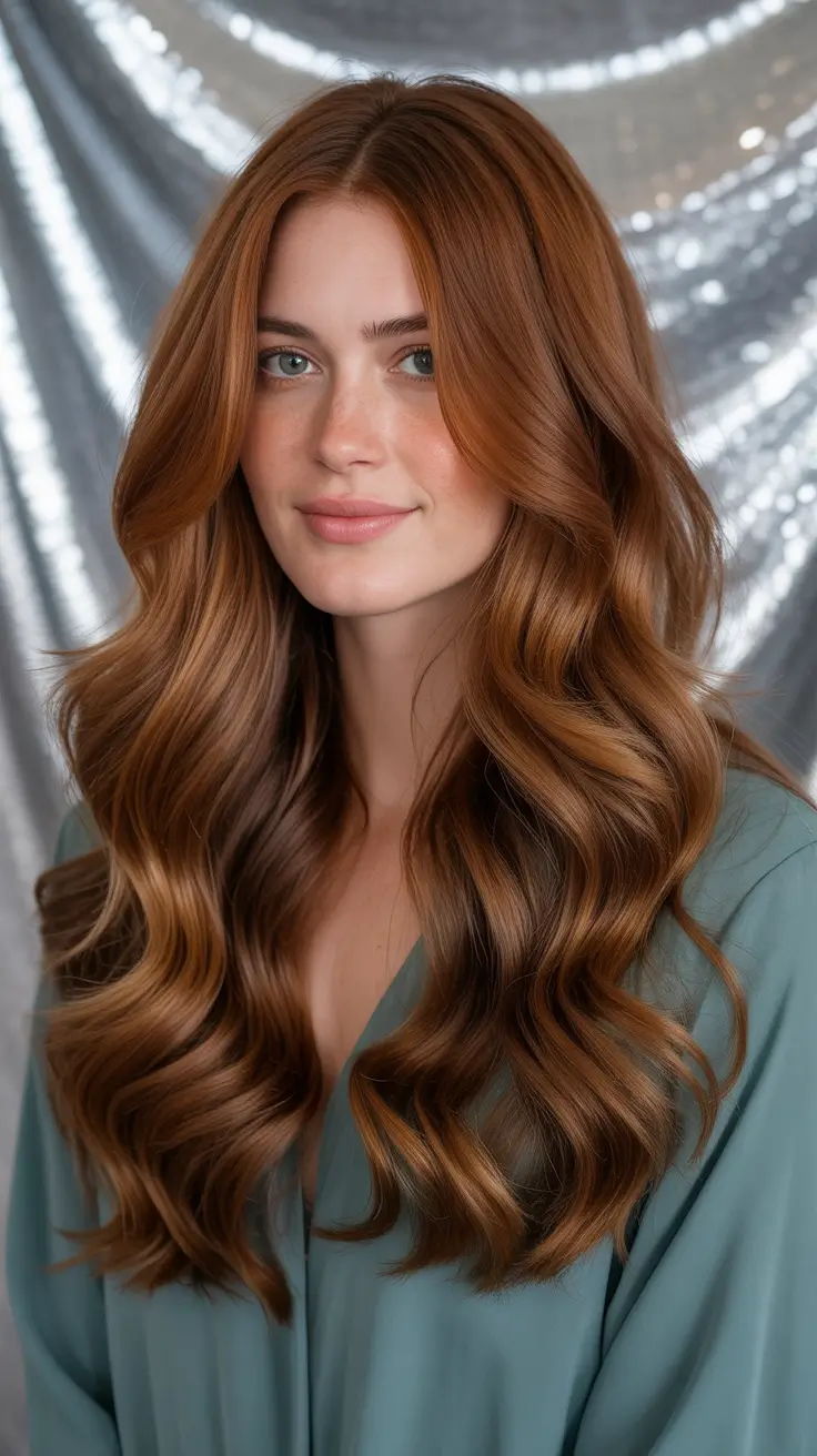 hair color 2026 Soft Auburn Glow